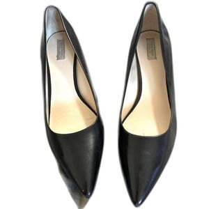 Cole Hann Grand OS Black Leather pointed toe Stilettos Kitten Heel Size 9